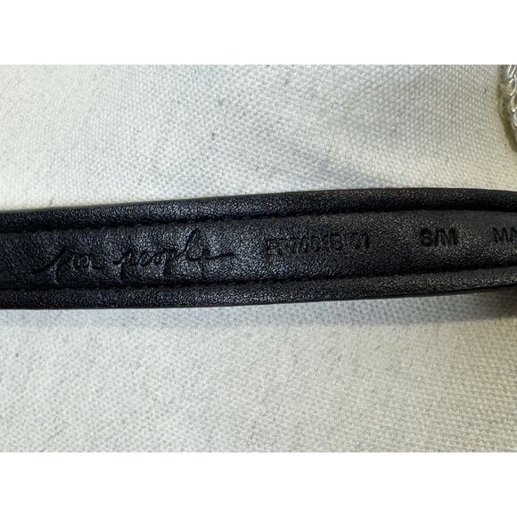 Free People Black Purple Belt S/M Bohemian Floral Western Cowboy Double Buckle main image 11